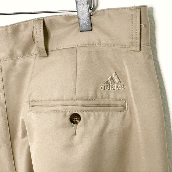 Adidas ClimaLite Men Khaki Flat Front Chino Casual Golf pants size 34x32 - Picture 6 of 8